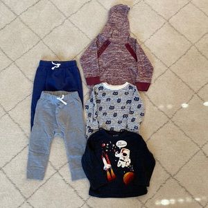 Cat & Jack Pant/Shirt Bundle - 12-18m